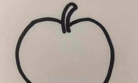 怎样画出简单好看的苹果简笔画?