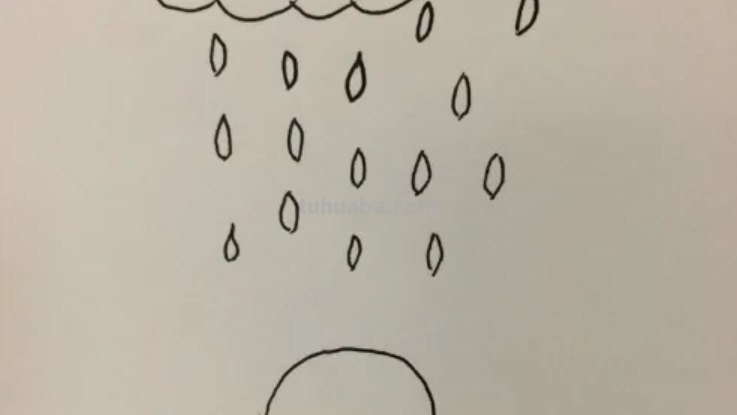 下雨天的画怎么画简单