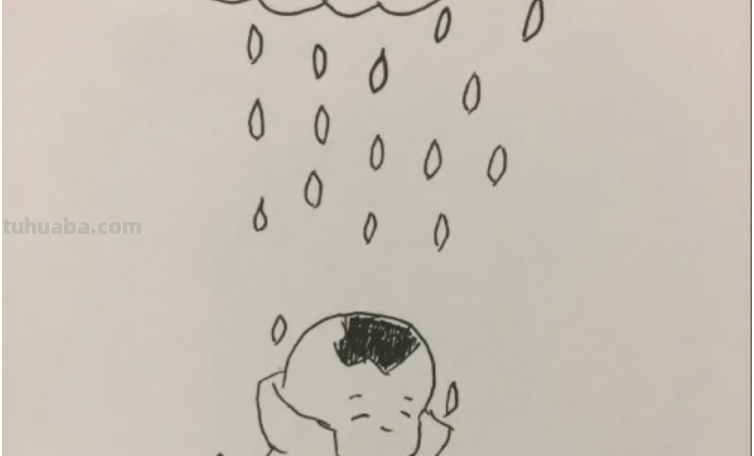 下雨天的画怎么画简单