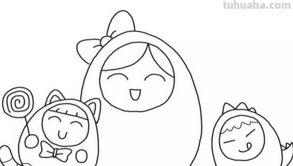 怎么画不倒翁小姐姐