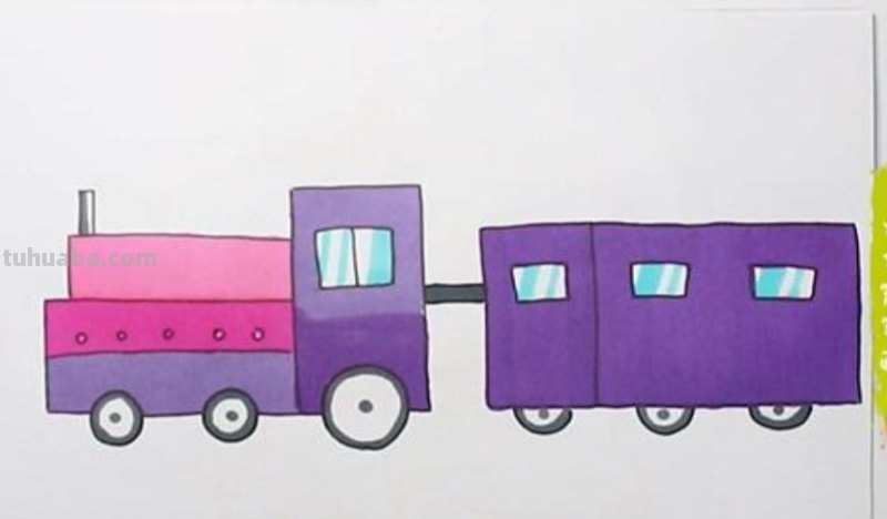 火车简笔画怎么画 怎样画火车简单的小火车？