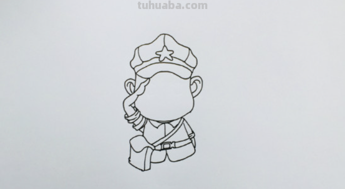 军人敬礼怎么画帅气