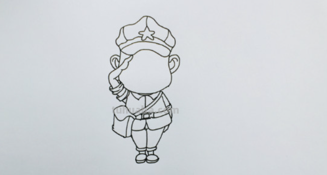 军人敬礼怎么画帅气