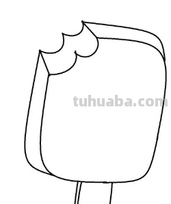 巧克力雪糕的简单画法