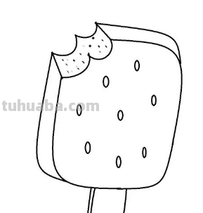 巧克力雪糕的简单画法
