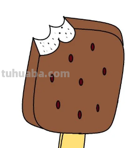 巧克力雪糕的简单画法