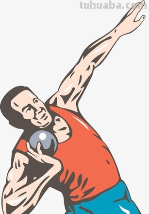 速写扔铅球 对扔铅球的运动员的动作描写?