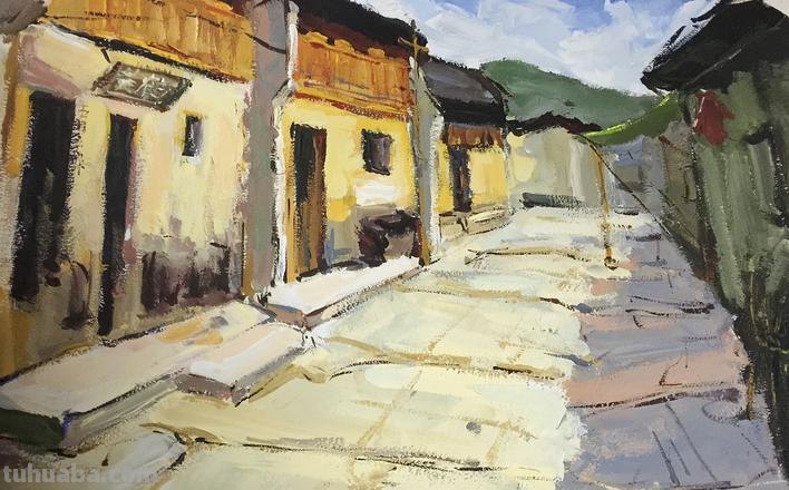 走进色彩巷子——写生临摹图的创作之旅 