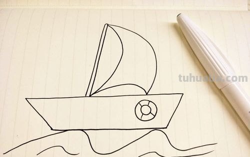 画帆船的步骤 画帆船的步骤