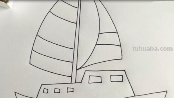 帆船的画法 帆船的画法