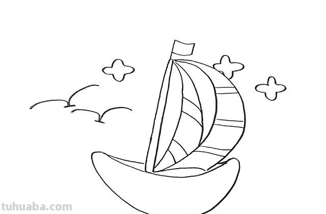 帆船的画法简单又漂亮 帆船的画法简单又漂亮