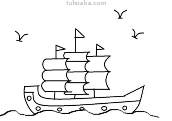 帆船的画法简单又漂亮 帆船的画法简单又漂亮