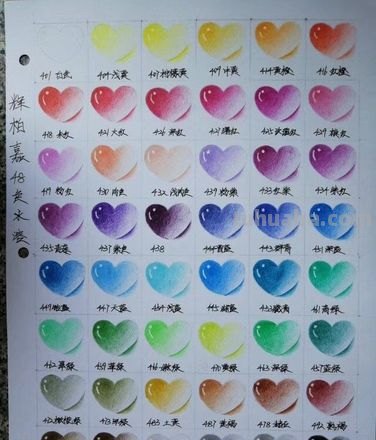 100色彩及100色彩铅颜色排序图：彩铅爱好者必备的色彩指南 