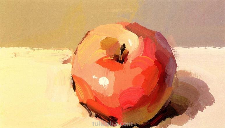 画色彩苹果，如何调配颜色？——涂画吧小编的绘画技巧分享 