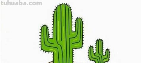 沙漠仙人掌简笔画 沙漠仙人掌简笔画彩色