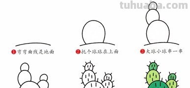 怎么画沙漠仙人掌(铅笔画)简笔画图片