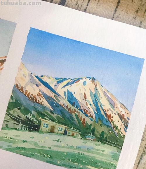笔触优美、辽阔的风景水彩画,体现出大自然的治愈系力量