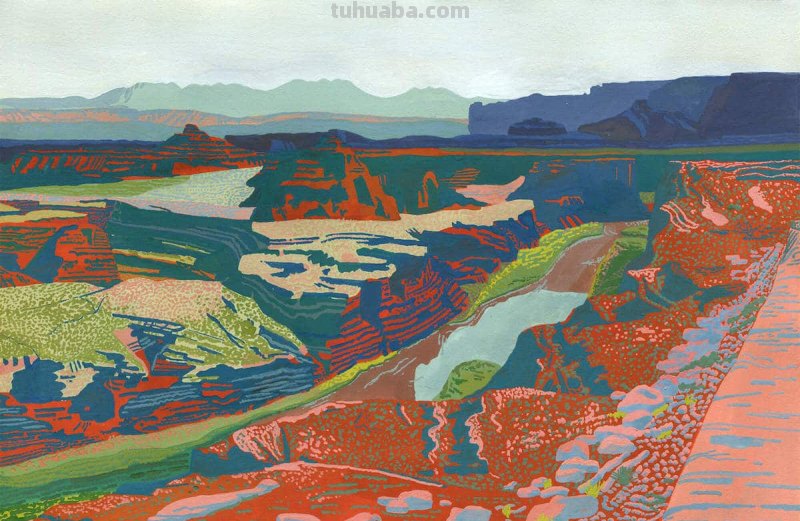 笔触优美、辽阔的风景水彩画，体现出大自然的治愈系力量
