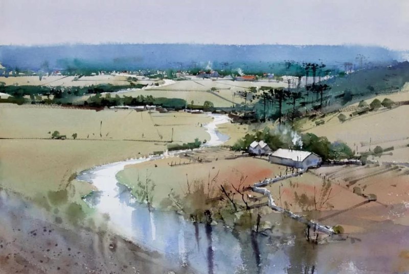 巴西水彩画家安东尼·贾克曼风景水彩画欣赏
