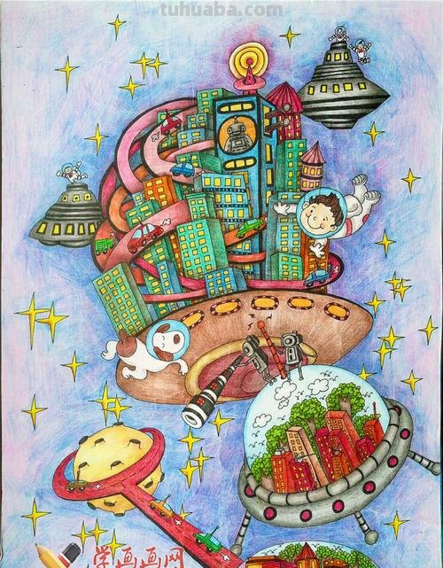 色彩科幻画：用色彩打造的神秘未来世界 