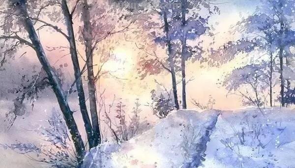 洒满阳光的小树林｜自然系赏心悦目风景水彩画