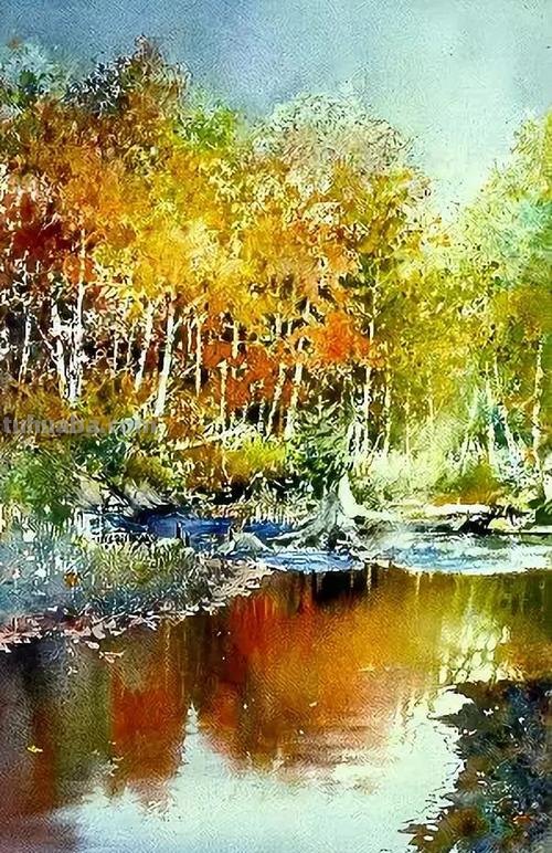 亮丽明快悦目怡情的风景水彩画欣赏