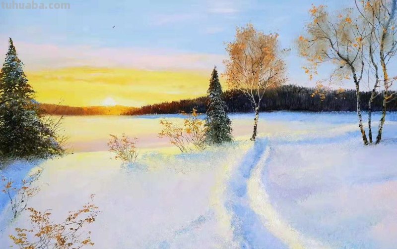 冬日的色彩：从自然景观到绘画作品 