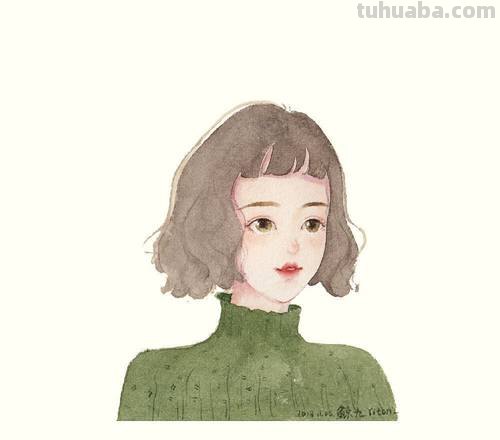 微信头像，清新插画水彩头像