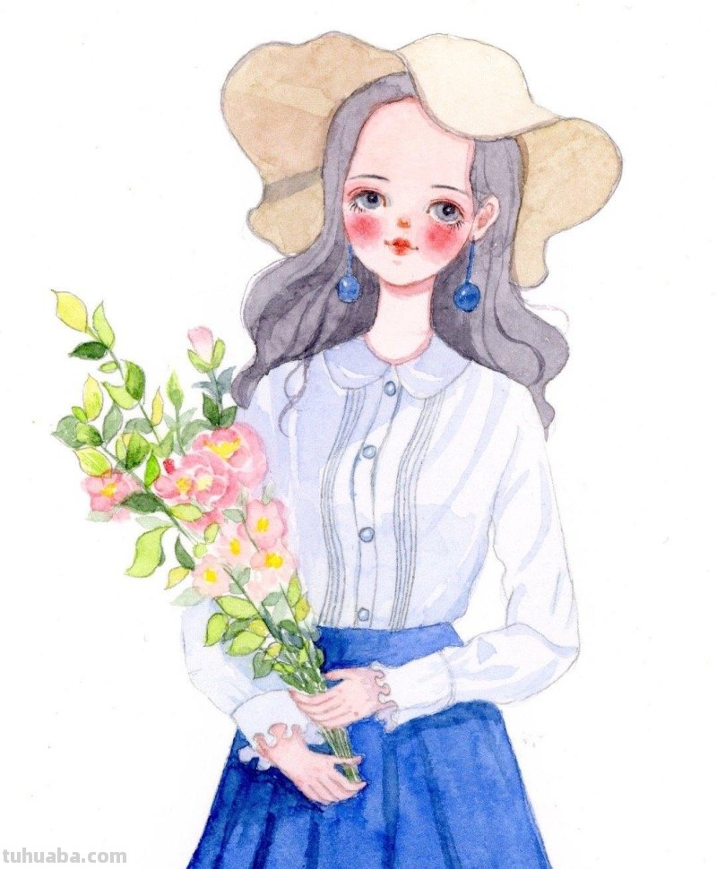 微信头像，清新插画水彩头像