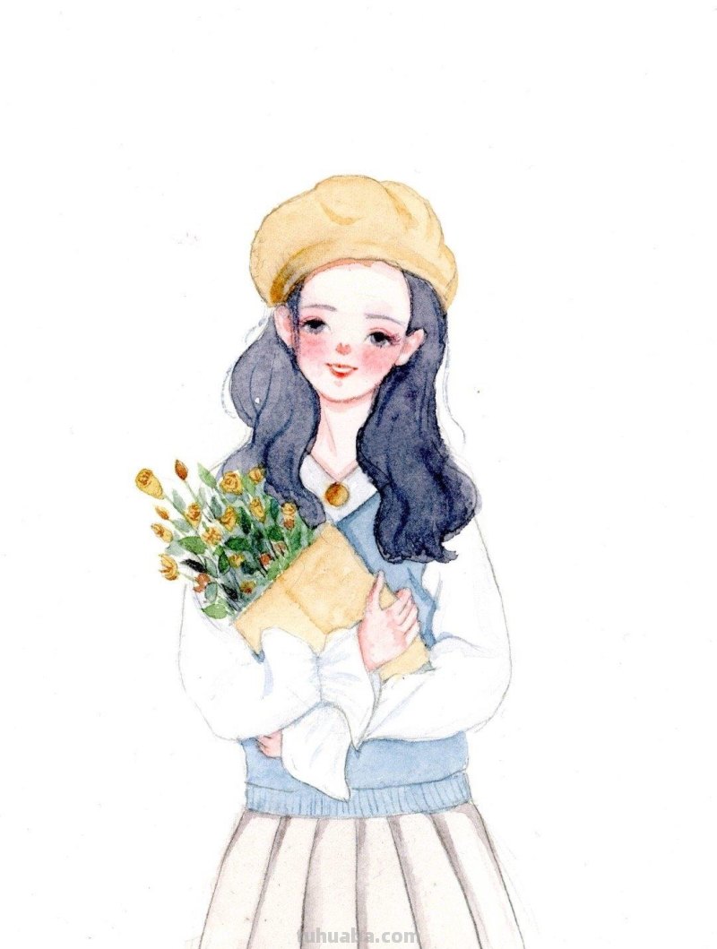 微信头像，清新插画水彩头像