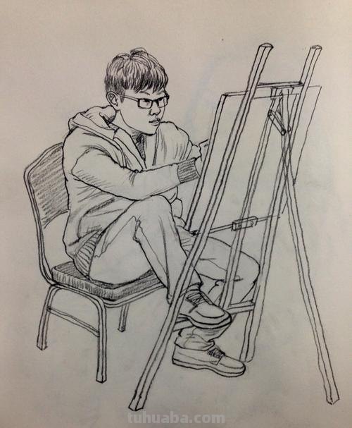 速写拉长线 素描拉长的竖线总是拉不好！谁教教啊？