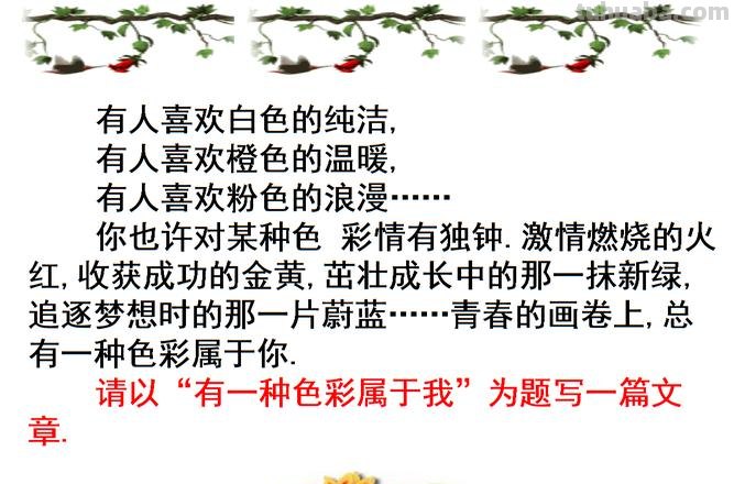 总有一种色彩属于我 