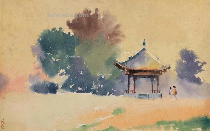 亭子色彩及亭子色彩风景画 