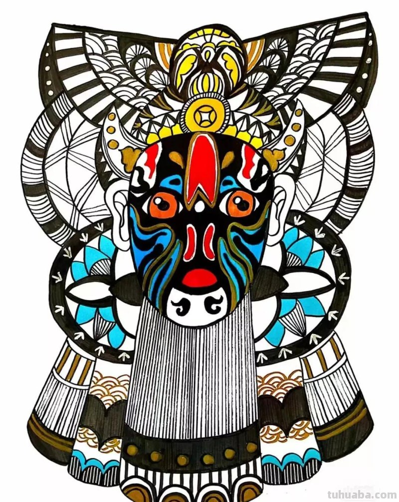 动漫人物，创意素描，黑白彩色线描，组合创意简笔画96张少儿绘画