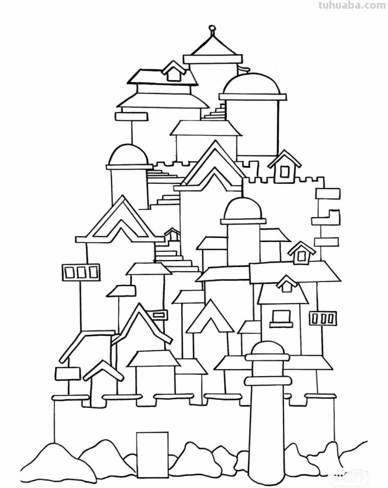 动漫人物，创意素描，黑白彩色线描，组合创意简笔画96张少儿绘画