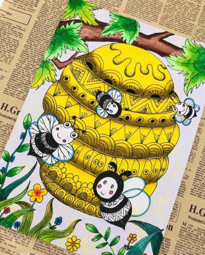 动漫人物，创意素描，黑白彩色线描，组合创意简笔画96张少儿绘画