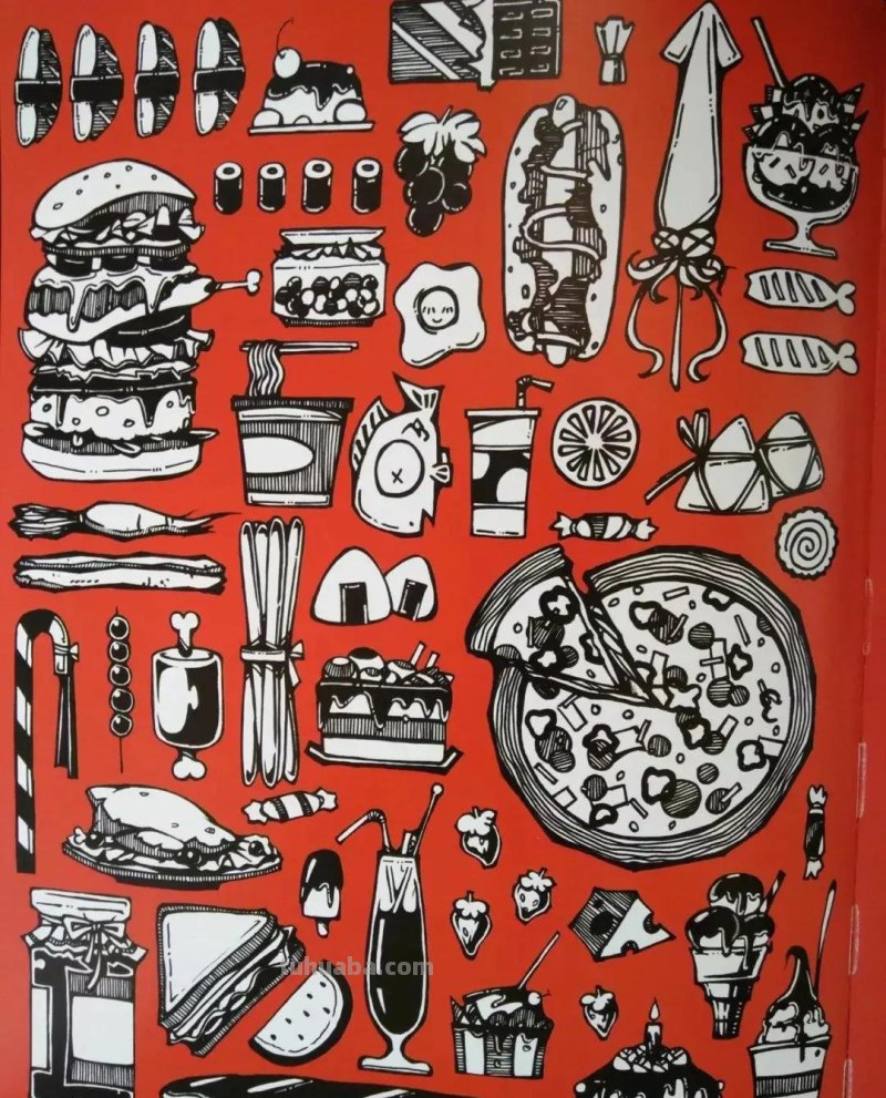 动漫人物，创意素描，黑白彩色线描，组合创意简笔画96张少儿绘画