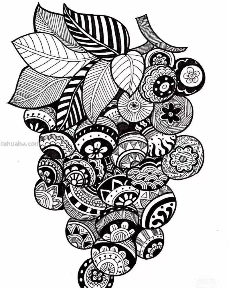 动漫人物，创意素描，黑白彩色线描，组合创意简笔画96张少儿绘画