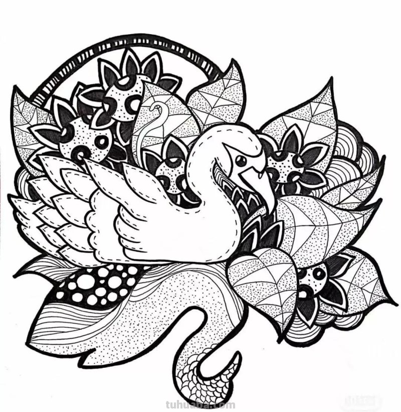 动漫人物，创意素描，黑白彩色线描，组合创意简笔画96张少儿绘画