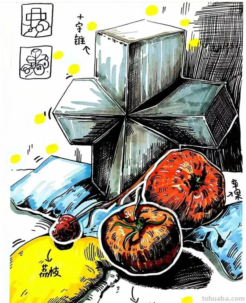 动漫人物，创意素描，黑白彩色线描，组合创意简笔画96张少儿绘画