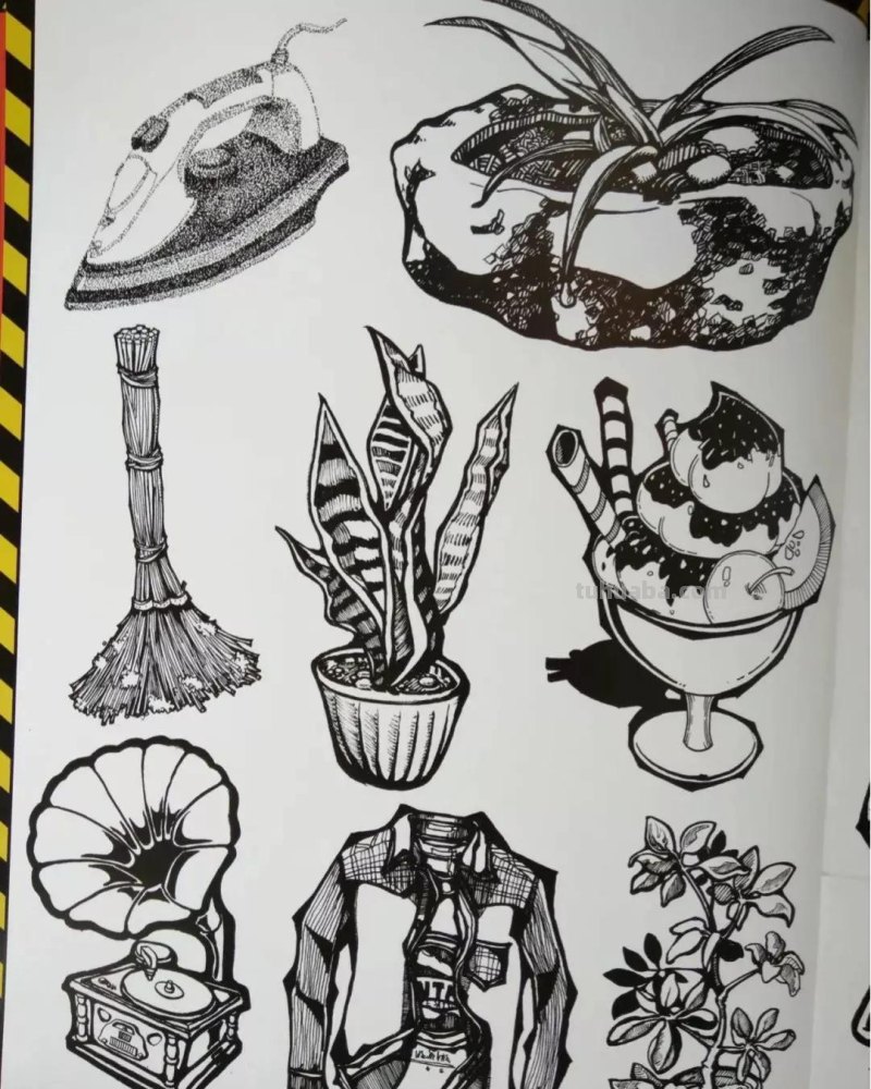 动漫人物，创意素描，黑白彩色线描，组合创意简笔画96张少儿绘画