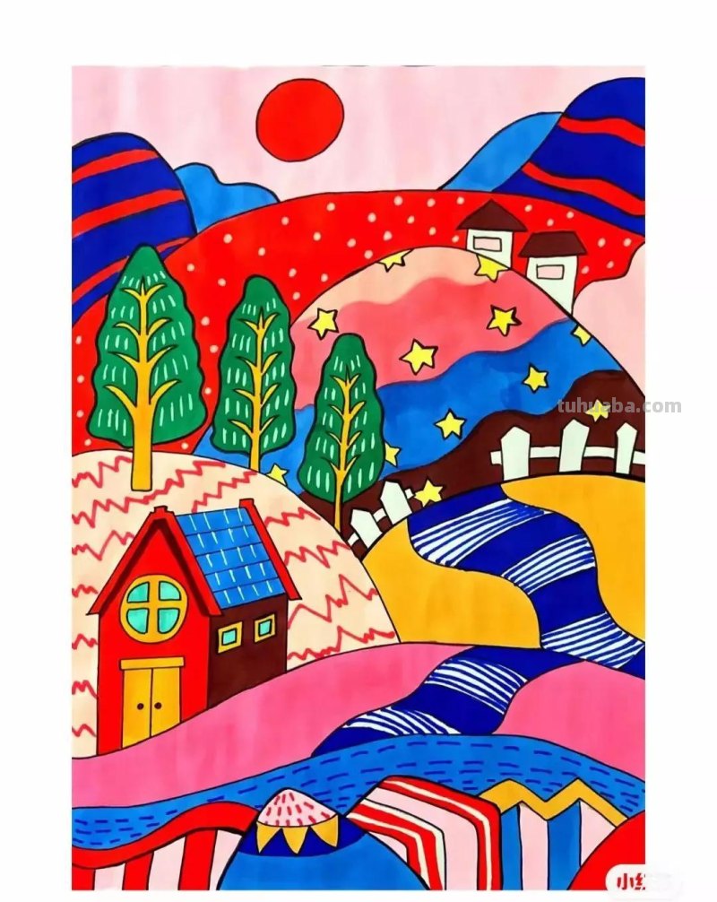 动漫人物，创意素描，黑白彩色线描，组合创意简笔画96张少儿绘画