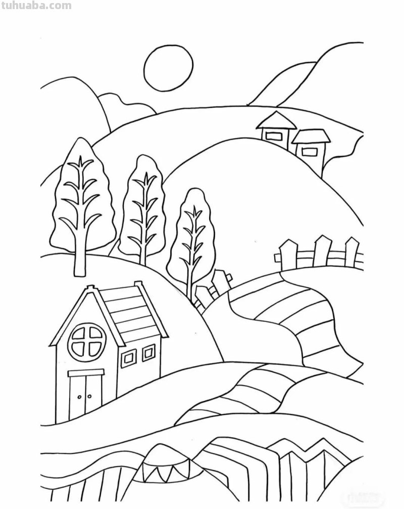 动漫人物，创意素描，黑白彩色线描，组合创意简笔画96张少儿绘画