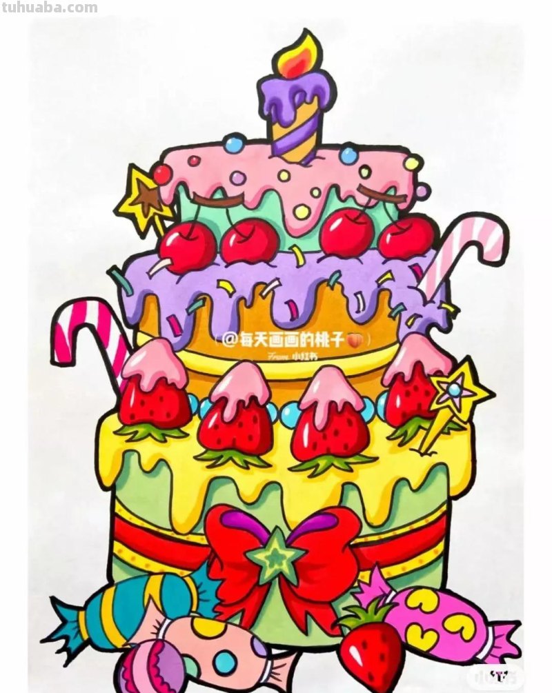 动漫人物，创意素描，黑白彩色线描，组合创意简笔画96张少儿绘画