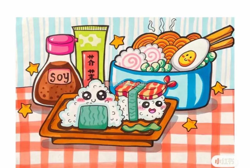 动漫人物，创意素描，黑白彩色线描，组合创意简笔画96张少儿绘画