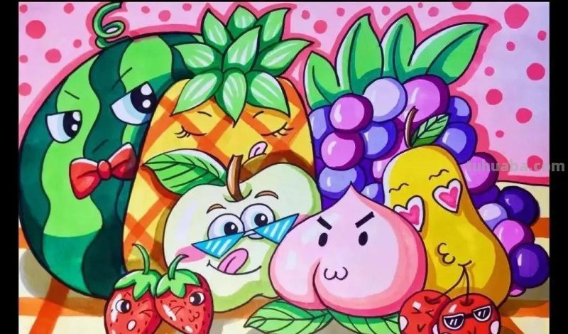 动漫人物，创意素描，黑白彩色线描，组合创意简笔画96张少儿绘画