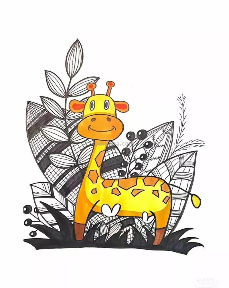 动漫人物，创意素描，黑白彩色线描，组合创意简笔画96张少儿绘画