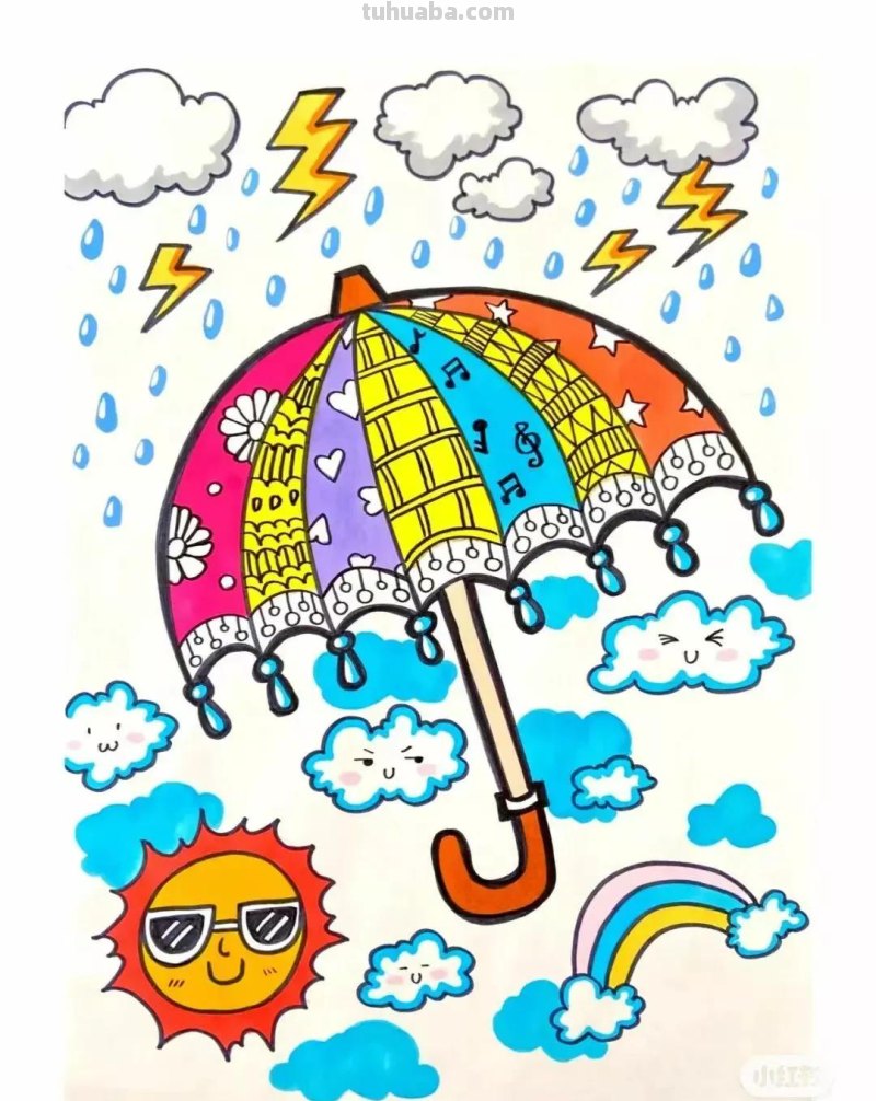 动漫人物，创意素描，黑白彩色线描，组合创意简笔画96张少儿绘画