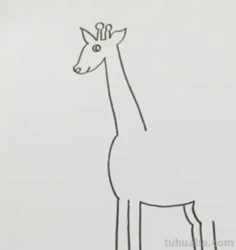 长颈鹿怎么画图片