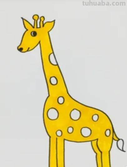 长颈鹿怎么画图片
